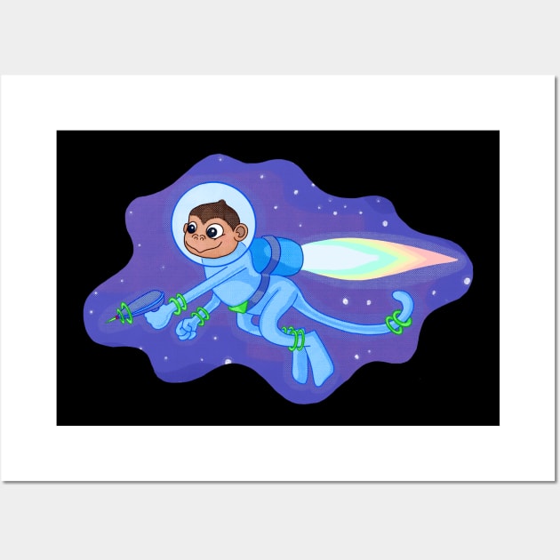 Space Monkey! Wall Art by AmysBirdHouse